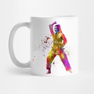 watercolor martial art Mug